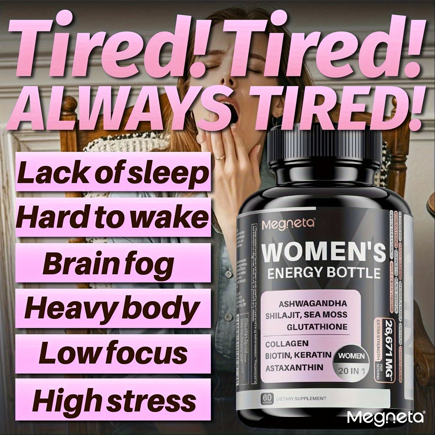 Megneta women energy supplements-20 In 1 Vitamins