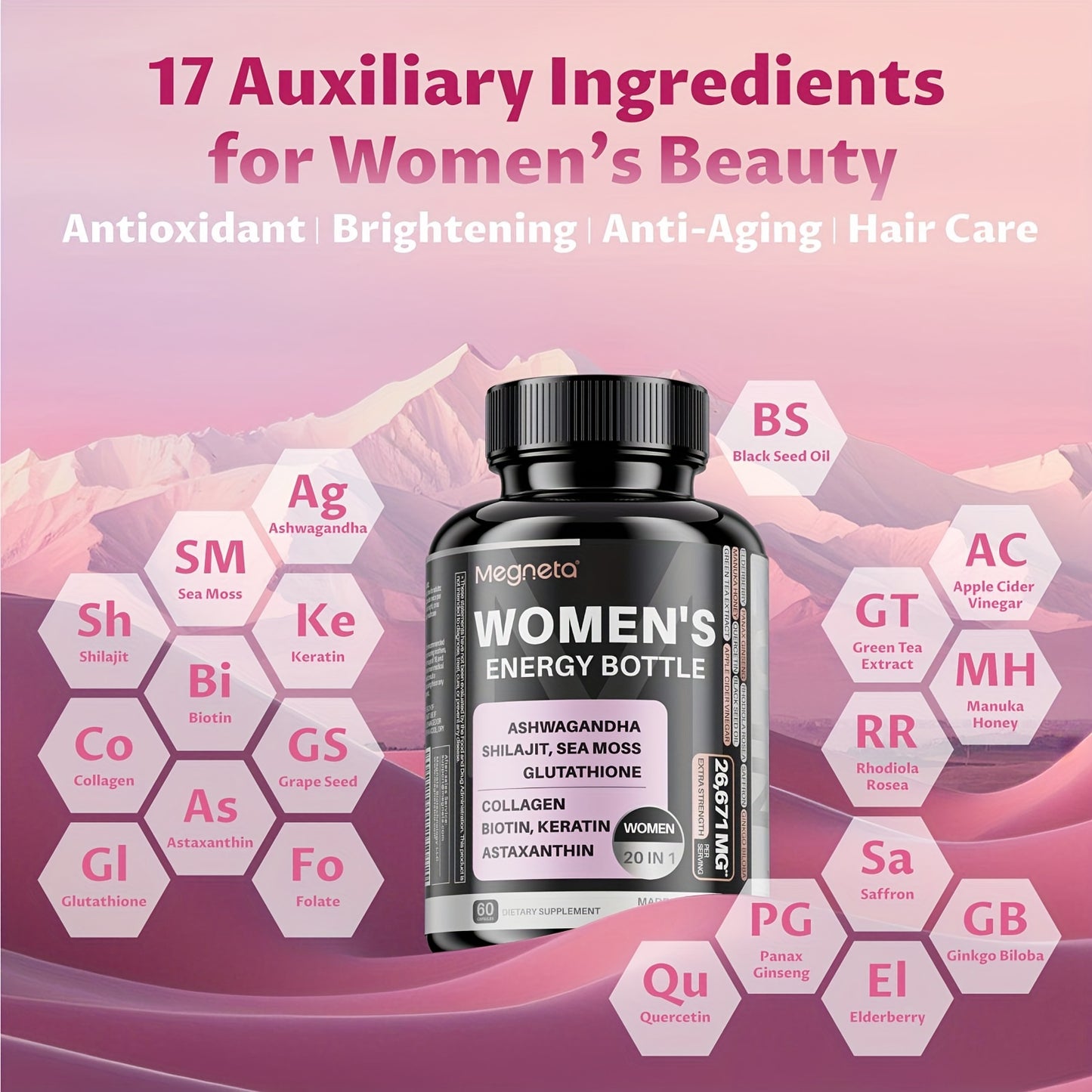 Megneta women energy supplements-20 In 1 Vitamins