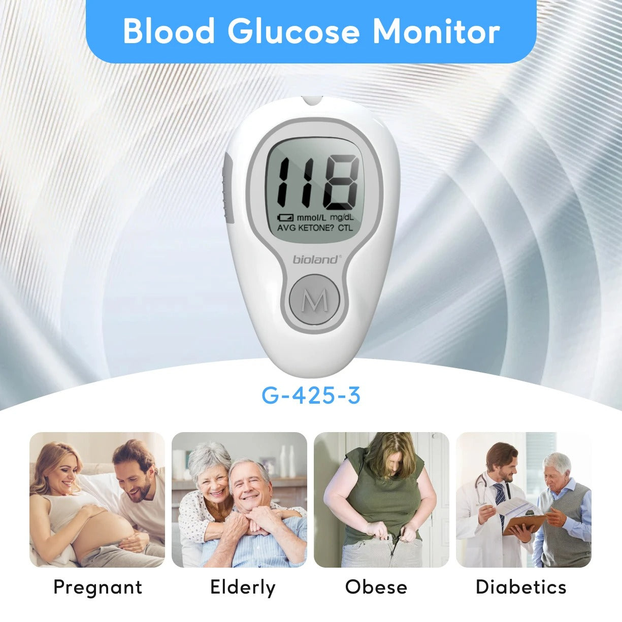 Glucometer with strips and lancets